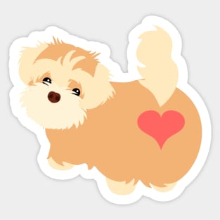 Havanese Heart Butt Sticker